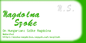 magdolna szoke business card